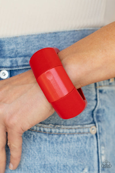 Paparazzi-Coconut Cove - Red Bracelet