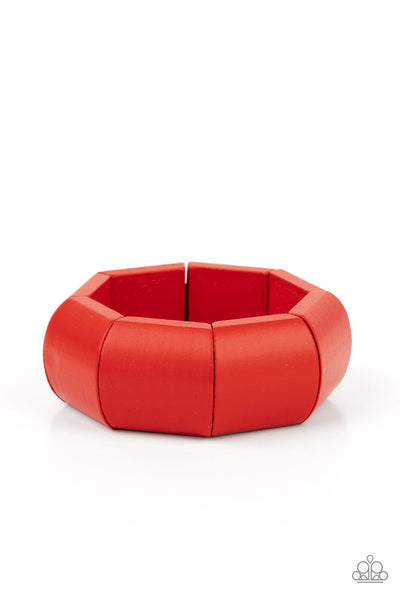 Paparazzi-Coconut Cove - Red Bracelet