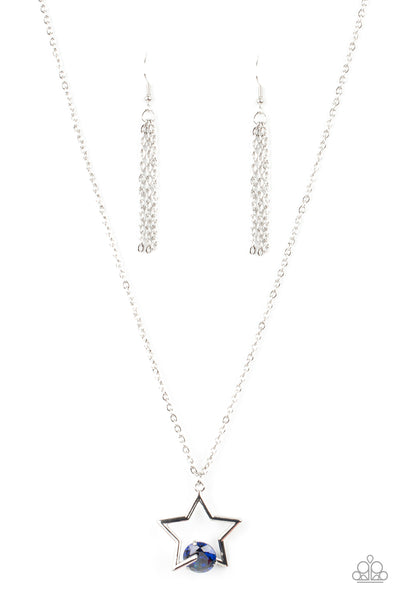 Paparazzi-Starry Fireworks - Blue Necklace