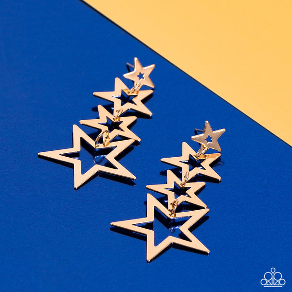 Paparazzi-Superstar Crescendo - Gold Earring