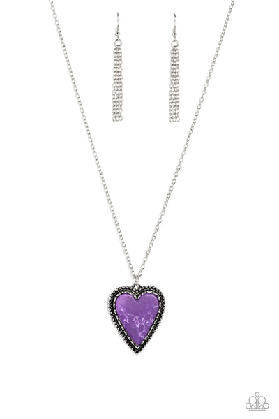 Paparazzi-Stony Summer - Purple Necklace