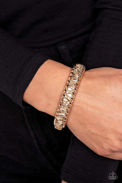 Paparazzi-Crafted Coals - Gold Bracelet