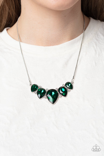 Paparazzi-Regally Refined - Green Necklace