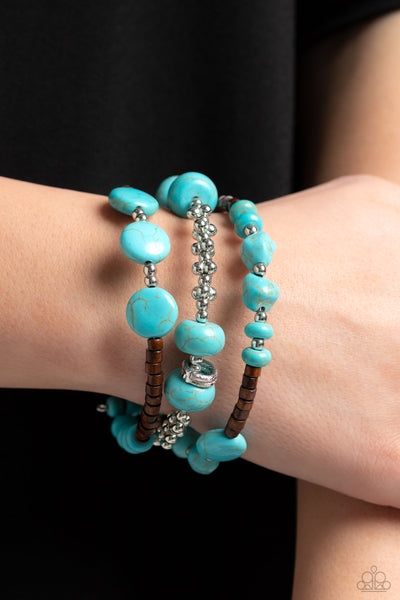 Paparazzi-Operation Outdoors - Blue Bracelet