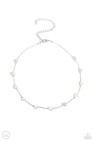 Paparazzi-Public Display of Affection - Silver Choker