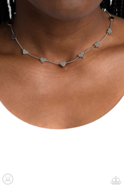 Paparazzi-Public Display of Affection - Silver Choker