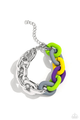 Paparazzi-Candid Contrast - Silver Bracelet Only