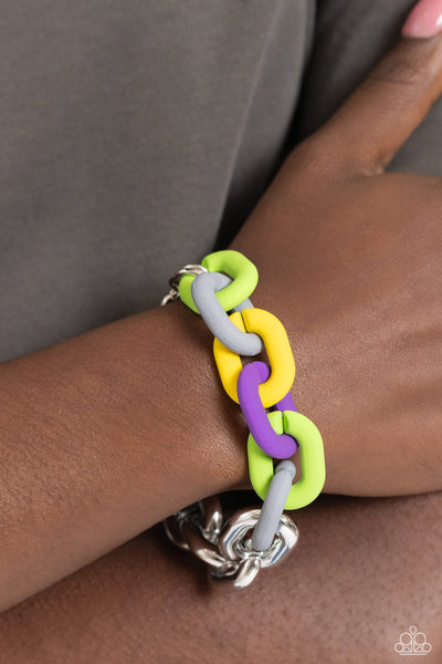 Paparazzi-Candid Contrast - Silver Bracelet Only