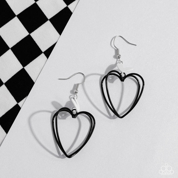 Paparazzi - Acceptable Affection - Black Earring