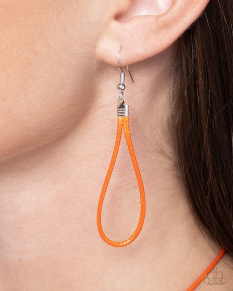Paparazzi-Fluttering Fervor- Orange Necklace