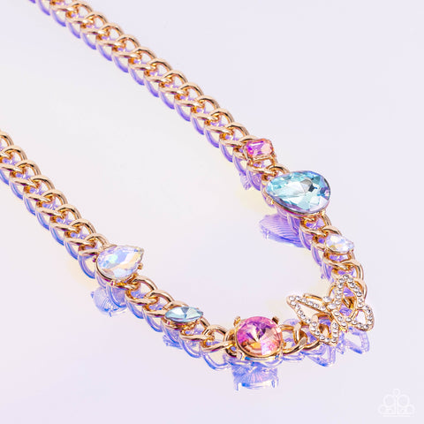 Paparazzi-Storybook Succession - Gold Necklace