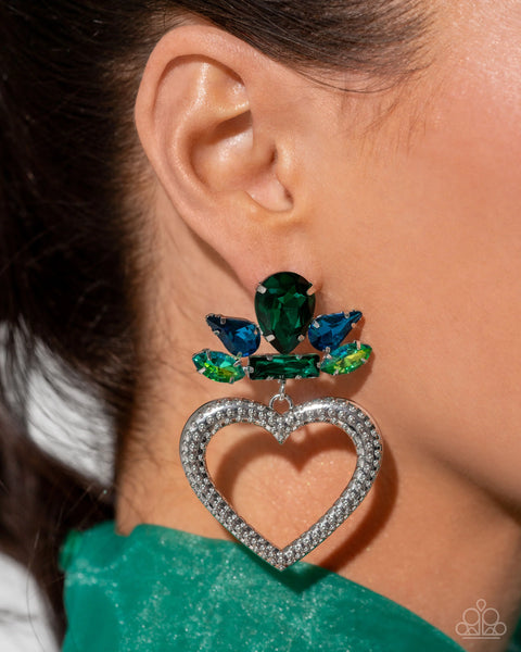 Paparazzi - Pushing Perfection - Multi Post Earrings Earring
