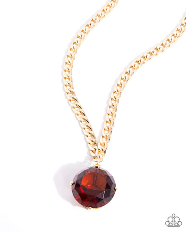 Paparazzi-Musings State of Mind - Brown Necklace