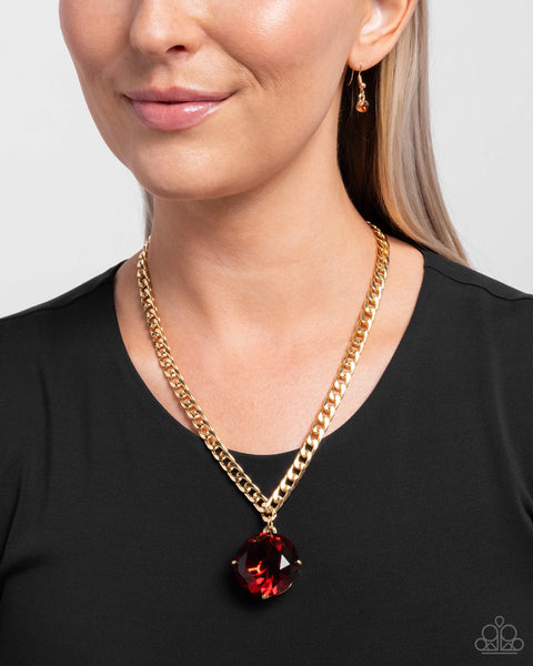 Paparazzi-Musings State of Mind - Brown Necklace