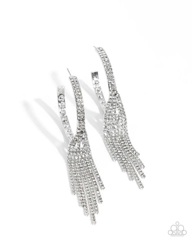 Paparazzi - Jaw-Dropping Jubilee - White Earring