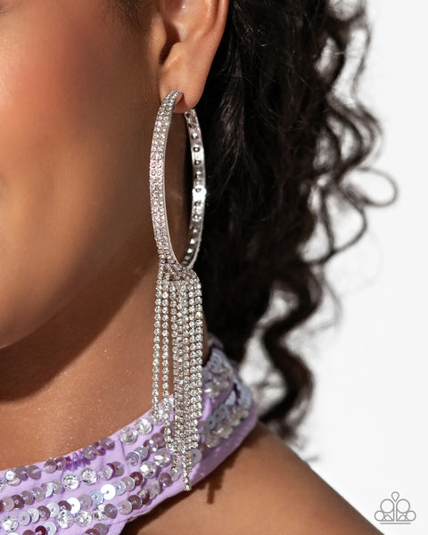 Paparazzi - Jaw-Dropping Jubilee - White Earring