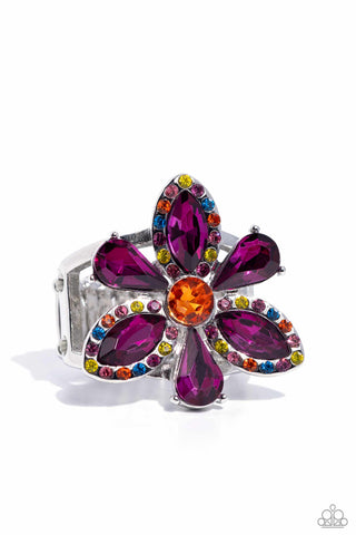 Paparazzi-Blazing Blooms - Multi Ring