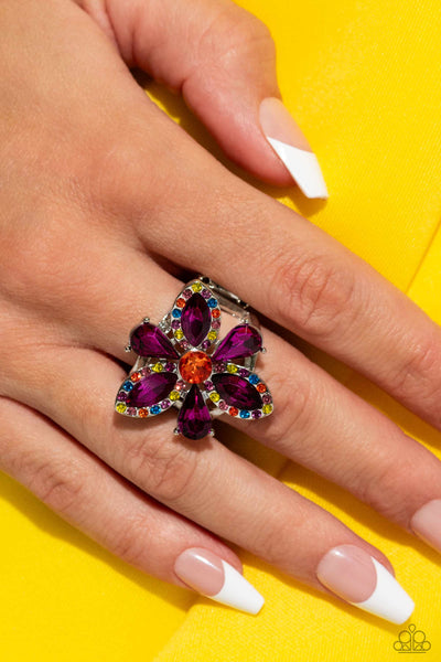 Paparazzi-Blazing Blooms - Multi Ring