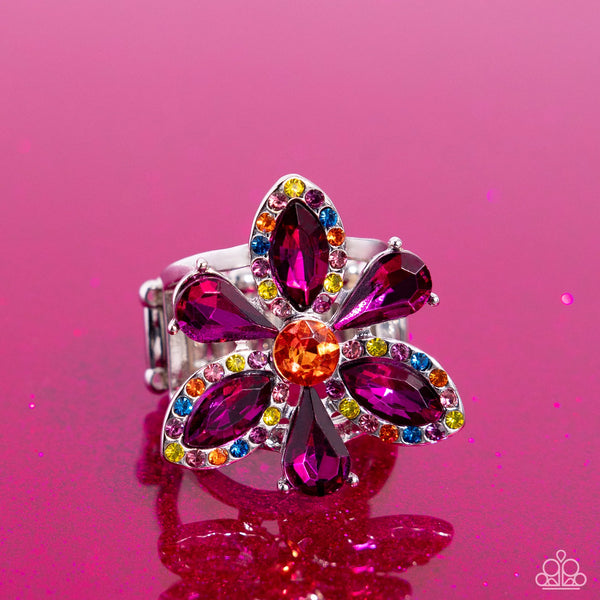 Paparazzi-Blazing Blooms - Multi Ring