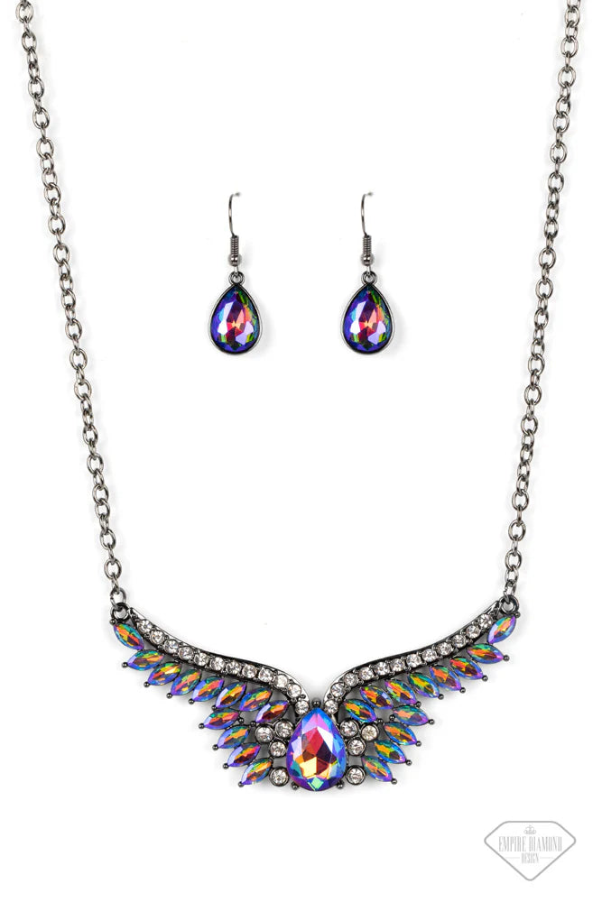 Paparazzi-Smoldering Shimmer Oil Spill- Multi Necklace