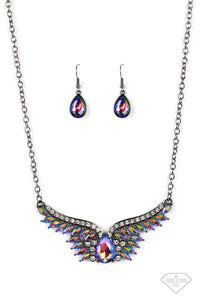 Paparazzi-Smoldering Shimmer Oil Spill- Multi Necklace