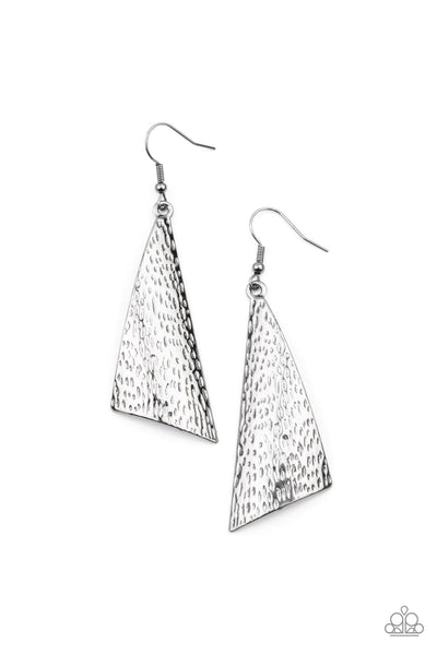 Paparazzi-Ready The Troops - Black Earring