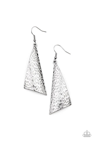 Paparazzi-Ready The Troops - Black Earring