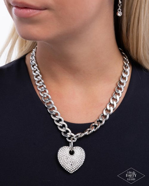 Paparazzi-Ardent Affection - White Necklace