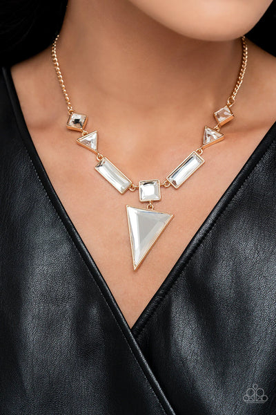 Paparazzi-Fetchingly Fierce - Gold Necklace