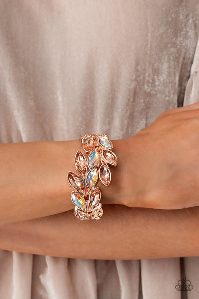 Paparazzi-Luminous Laurels - Rose Gold Bracelet