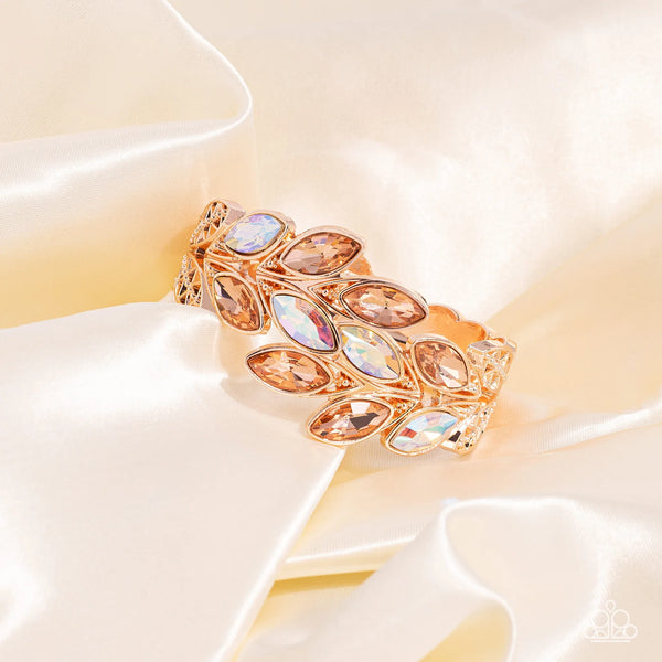 Paparazzi-Luminous Laurels - Rose Gold Bracelet