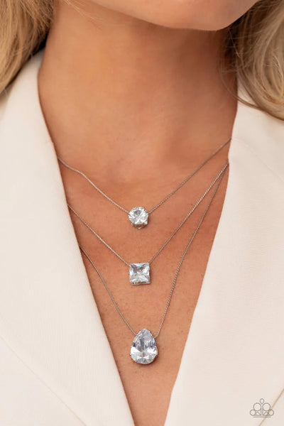 Paparazzi-Lustrous Layers - White Necklace