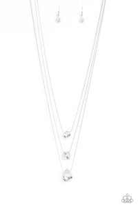 Paparazzi-Lustrous Layers - White Necklace