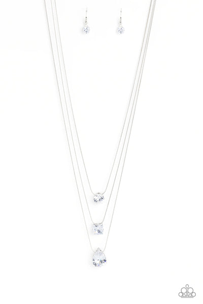 Paparazzi-Lustrous Layers - White Necklace