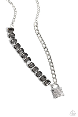 Paparazzi-LOCK and Roll - Silver Necklace