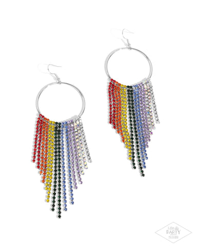 Paparazzi-Streamlined Shimmer - Multi Earring