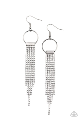 Paparazzi-Tapered Twinkle - White Earring