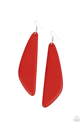 Paparazzi-Scuba Dream - Red Earring