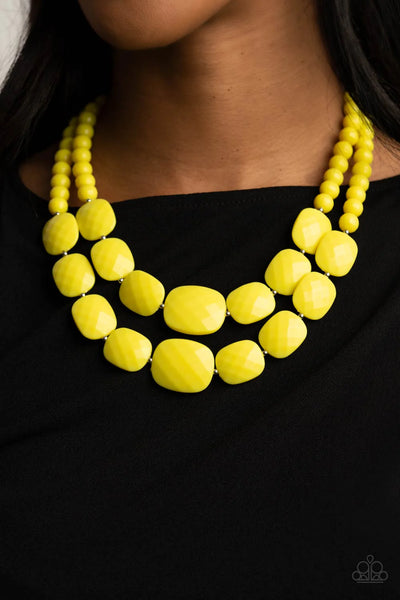 Paparazzi-Resort Ready - Yellow Necklace
