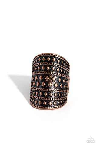 Paparazzi-Diamondback Bravado - Copper Ring