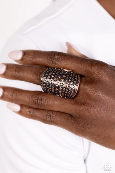 Paparazzi-Diamondback Bravado - Copper Ring