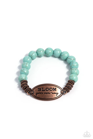 Paparazzi-Bedouin Bloom - Copper Bracelet