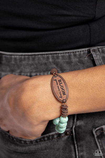 Paparazzi-Bedouin Bloom - Copper Bracelet