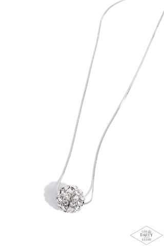 Paparazzi-Come Out of your BOMBSHELL - White Necklace