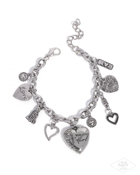 Paparazzi Pure In Heart - Silver Bracelet