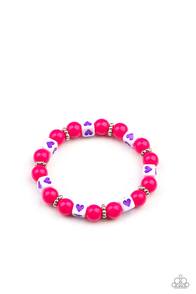 Paparazzi-Starlet Shimmer White Love Bracelet Kit