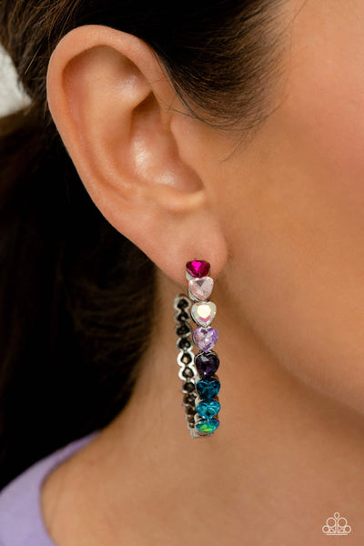 Paparazzi-Hypnotic Heart Attack - Multi Earrings