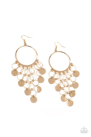 Paparazzi-Take a CHIME Out - Gold Earring