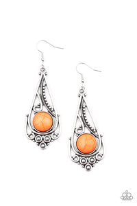 Paparazzi-Canyon Climate - Orange Earring