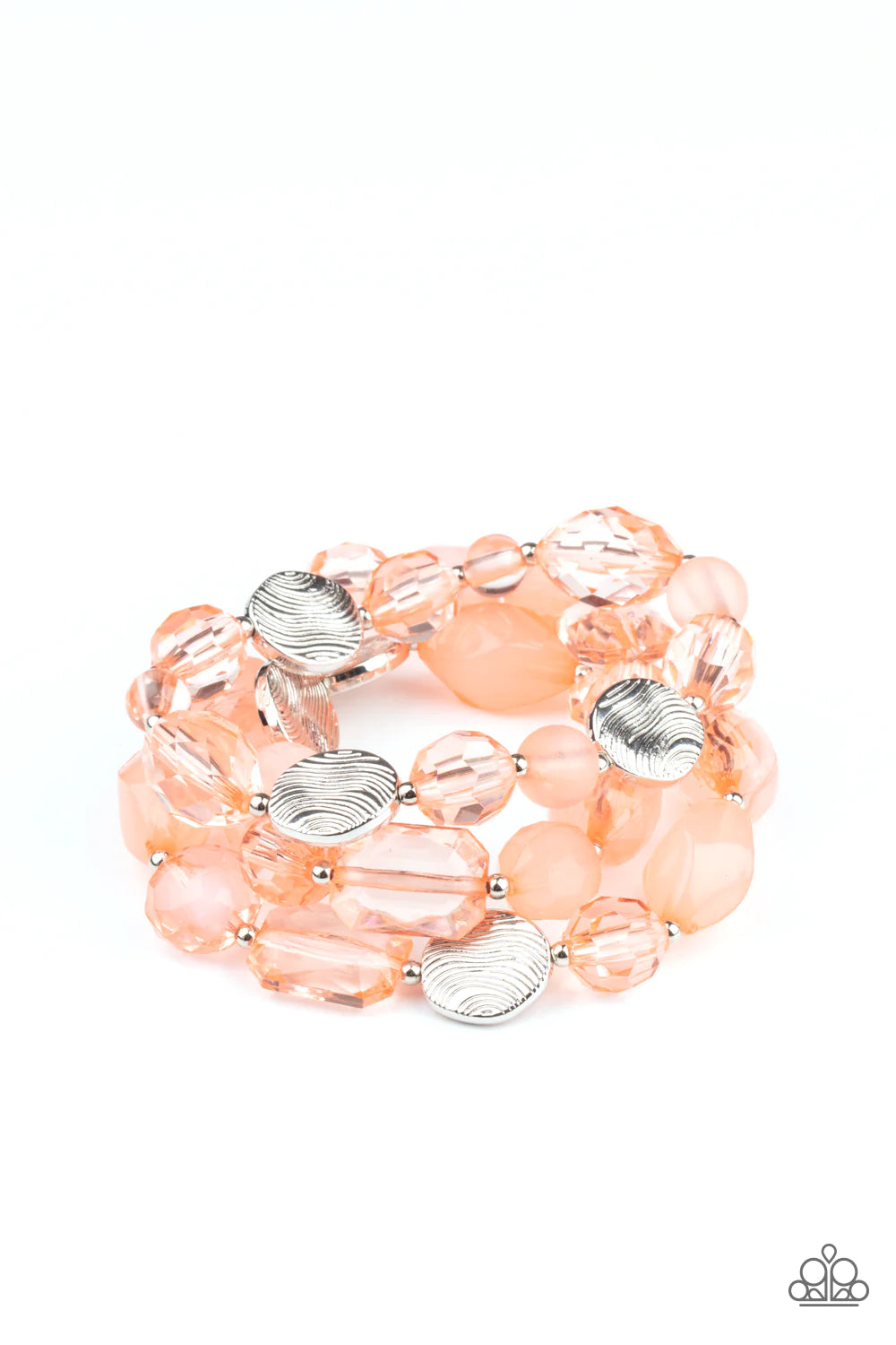 Paparazzi-Oceanside Bliss - Orange Bracelet